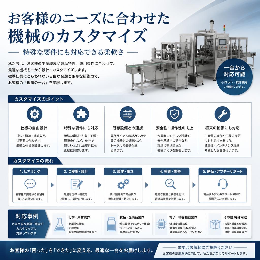 柔軟なカスタマイズが可能