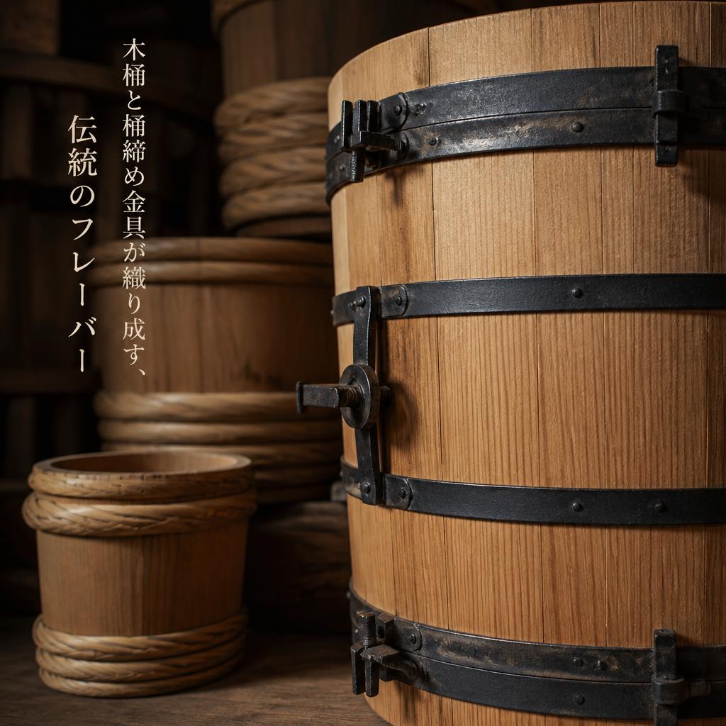 木桶と桶締め金具が織り成す、伝統のフレーバー