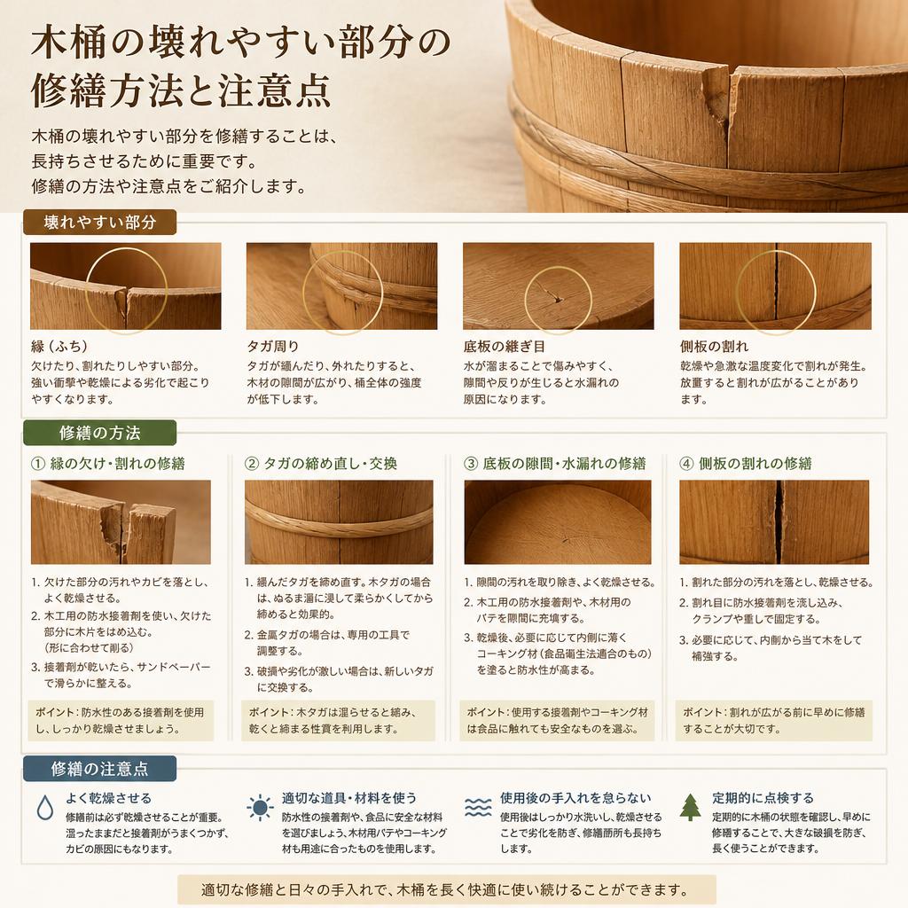 5. 木桶の修繕とメンテナンス