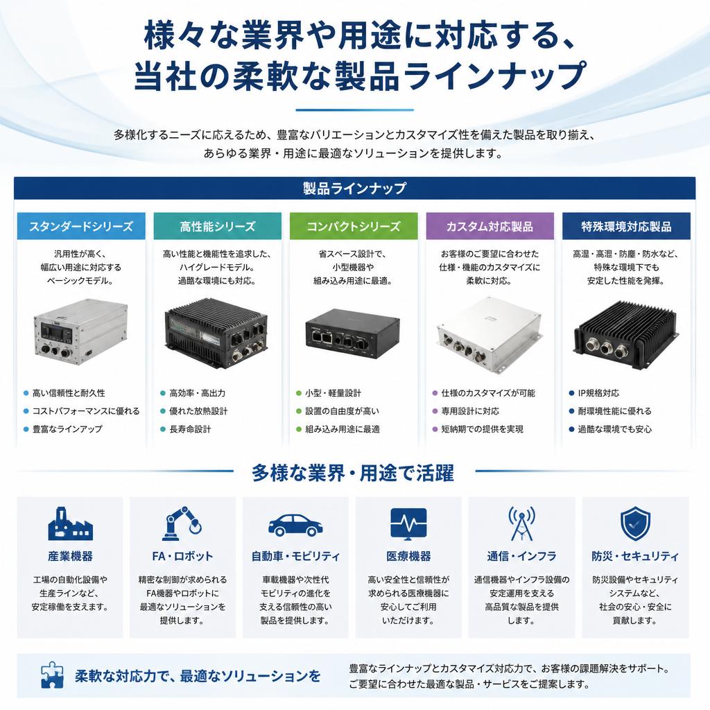 5. 幅広い用途に対応する柔軟性