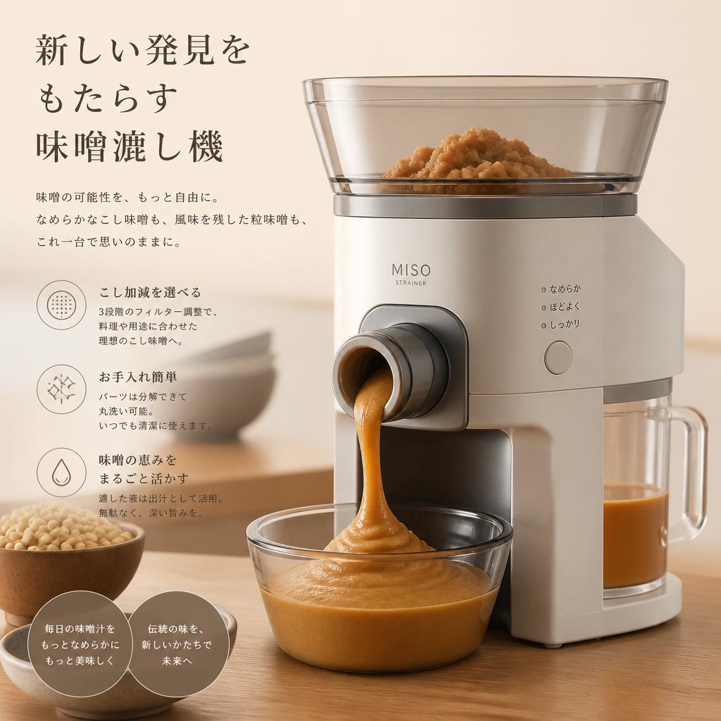 新しい発見をもたらす味噌漉し機