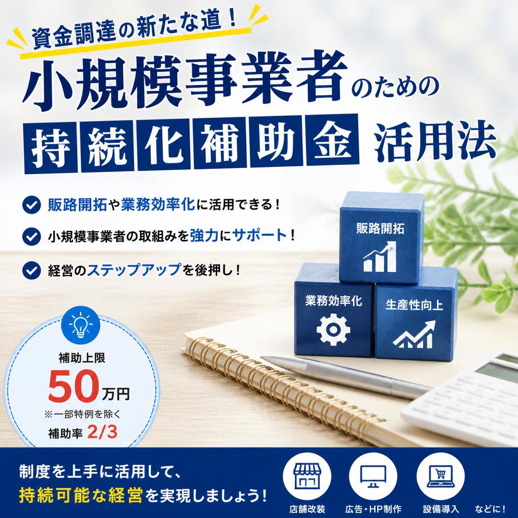 資金調達の新たな道！小規模事業者のための持続化補助金活用法