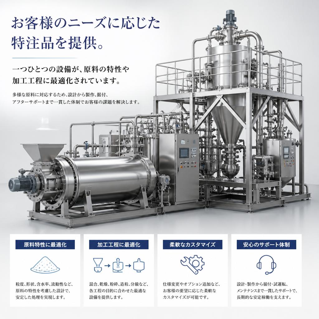 特注品で実現する最適なソリューション