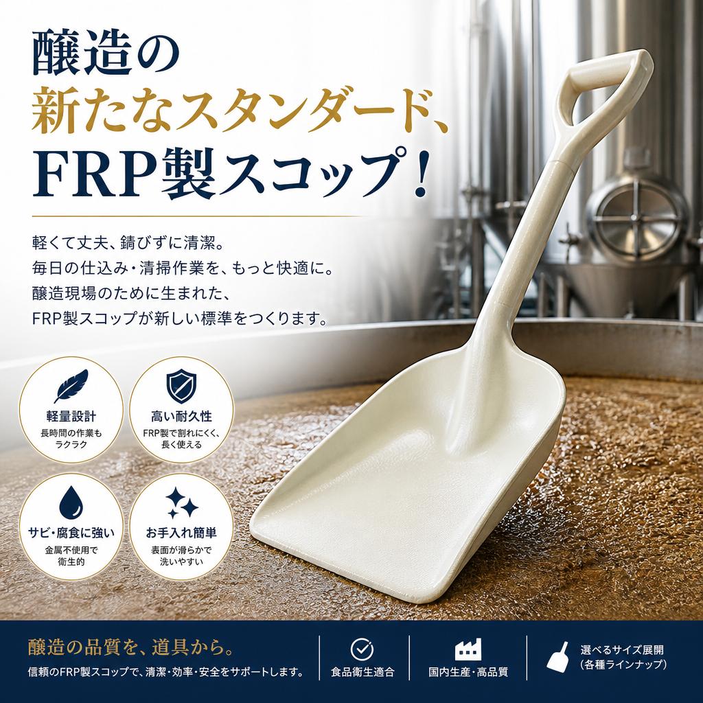 醸造の新たなスタンダード、FRP製スコップ！