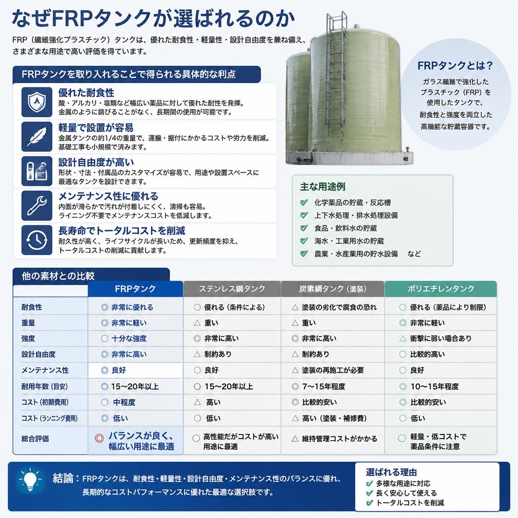 4. FRPタンクの導入時のメリット