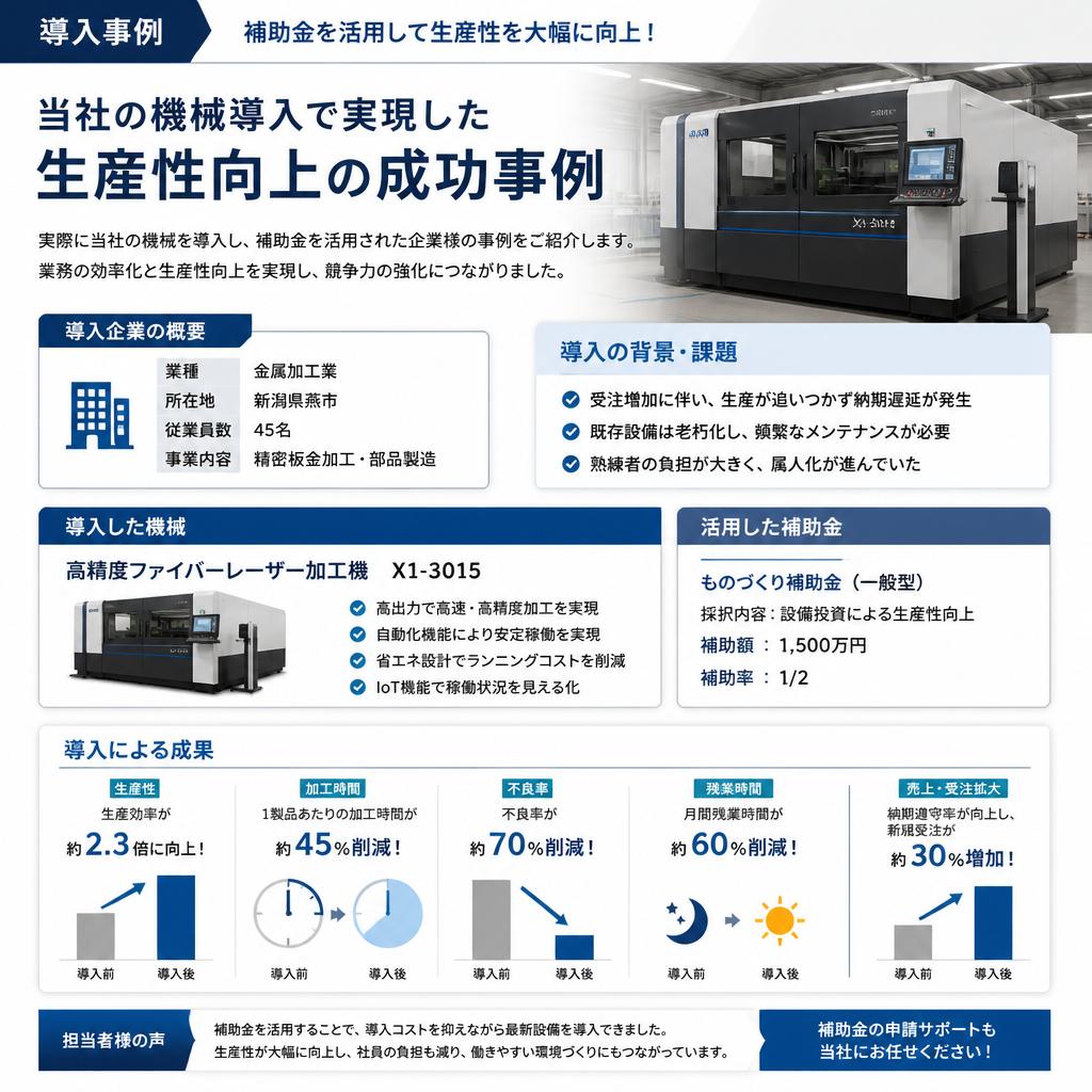 事例: 補助金を活用した成功事例