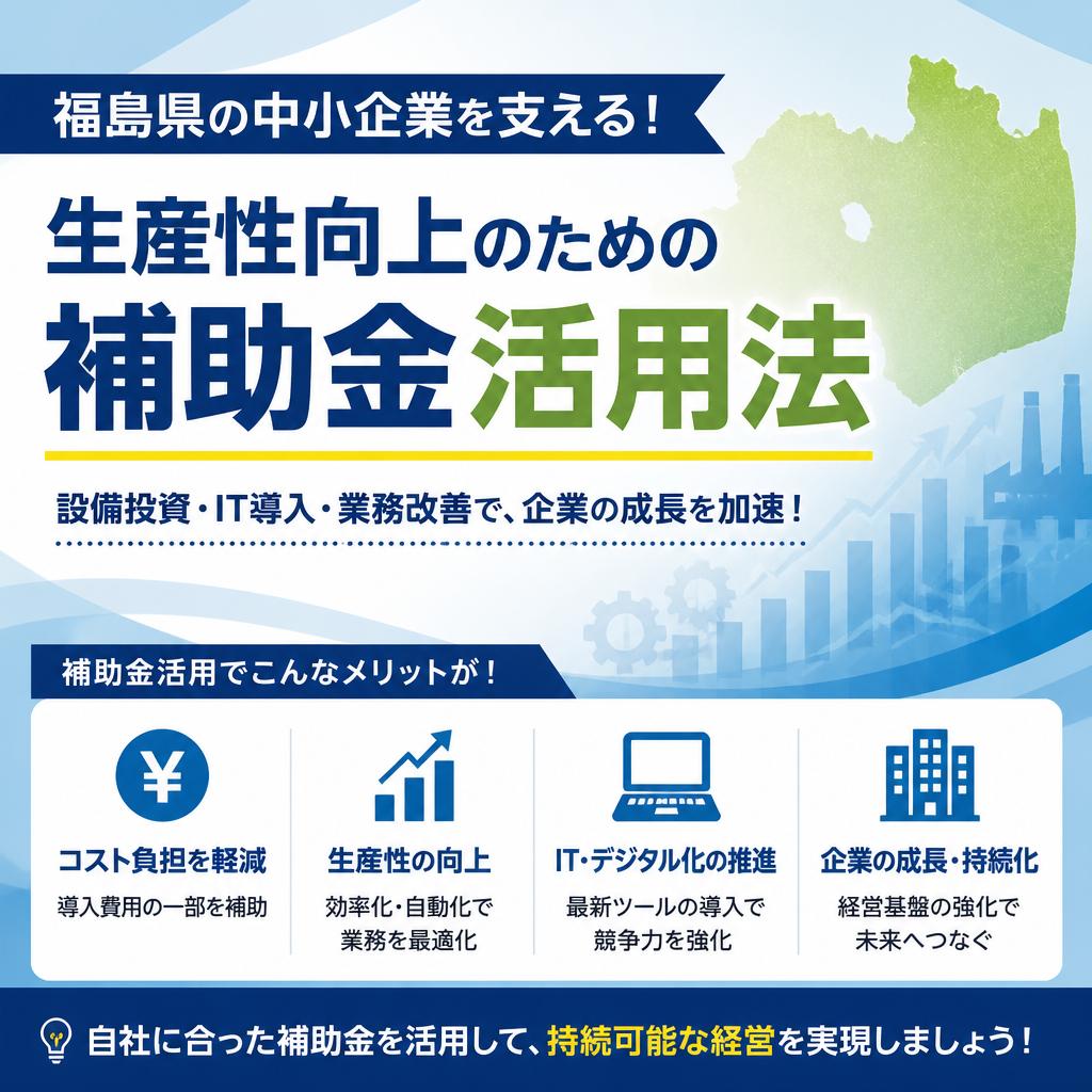 福島県の中小企業を支える！生産性向上のための補助金活用法