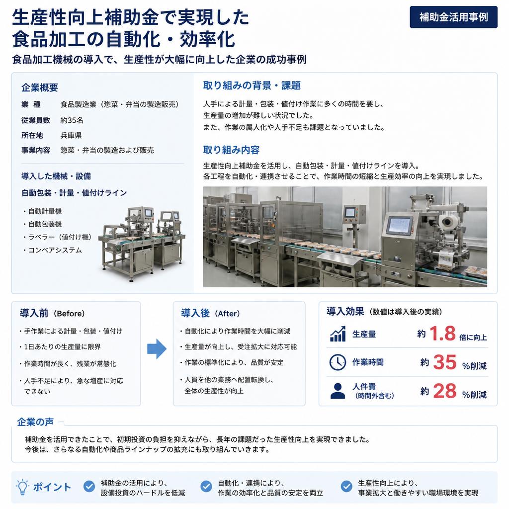食品加工機械の導入事例