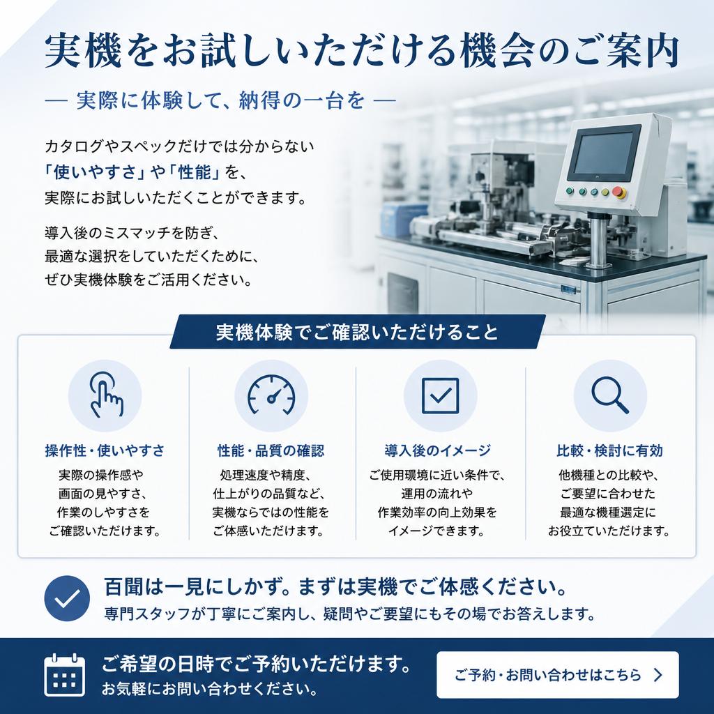 テストとデモンストレーションの提供