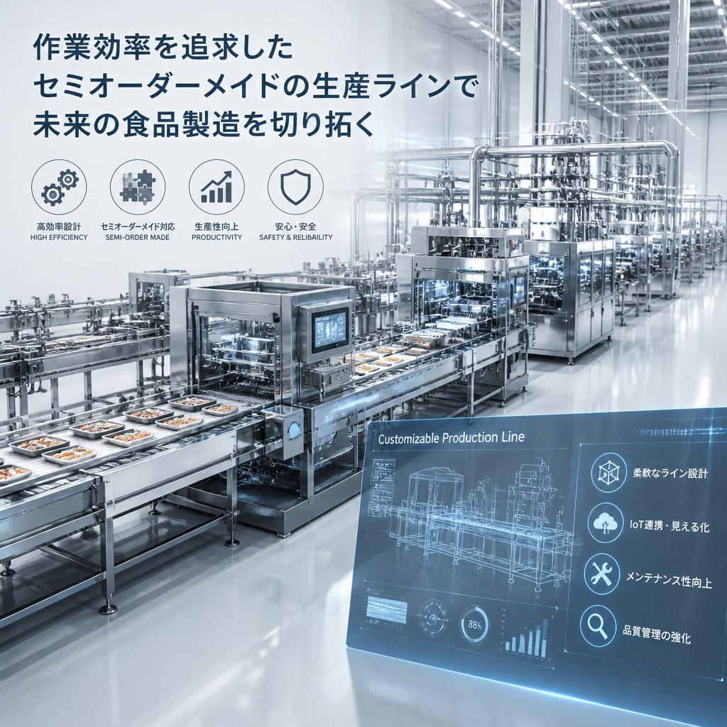 作業効率を追求したセミオーダーメイドの生産ラインで未来の食品製造を切り拓く