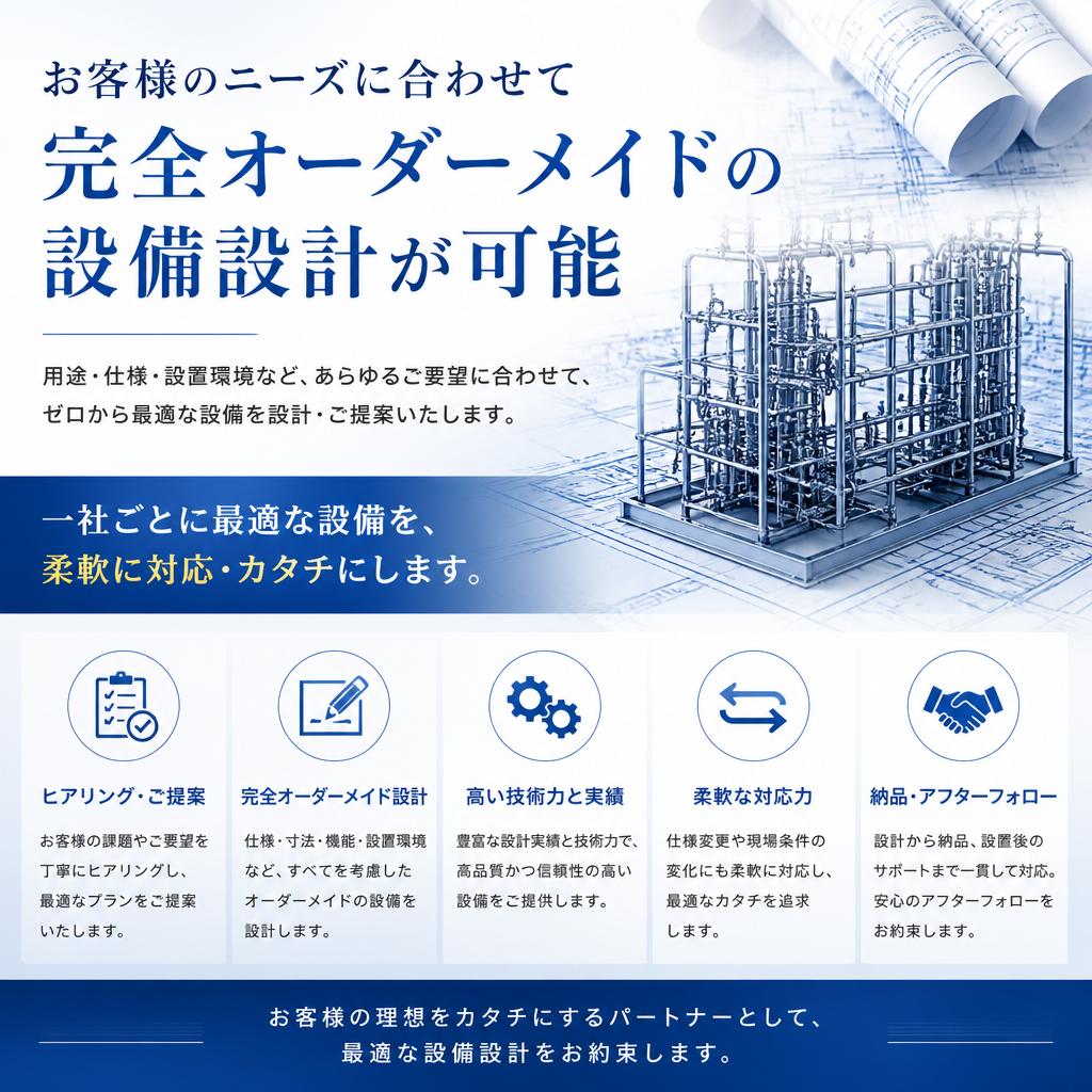 オーダーメイドで細やかなカスタマイズ