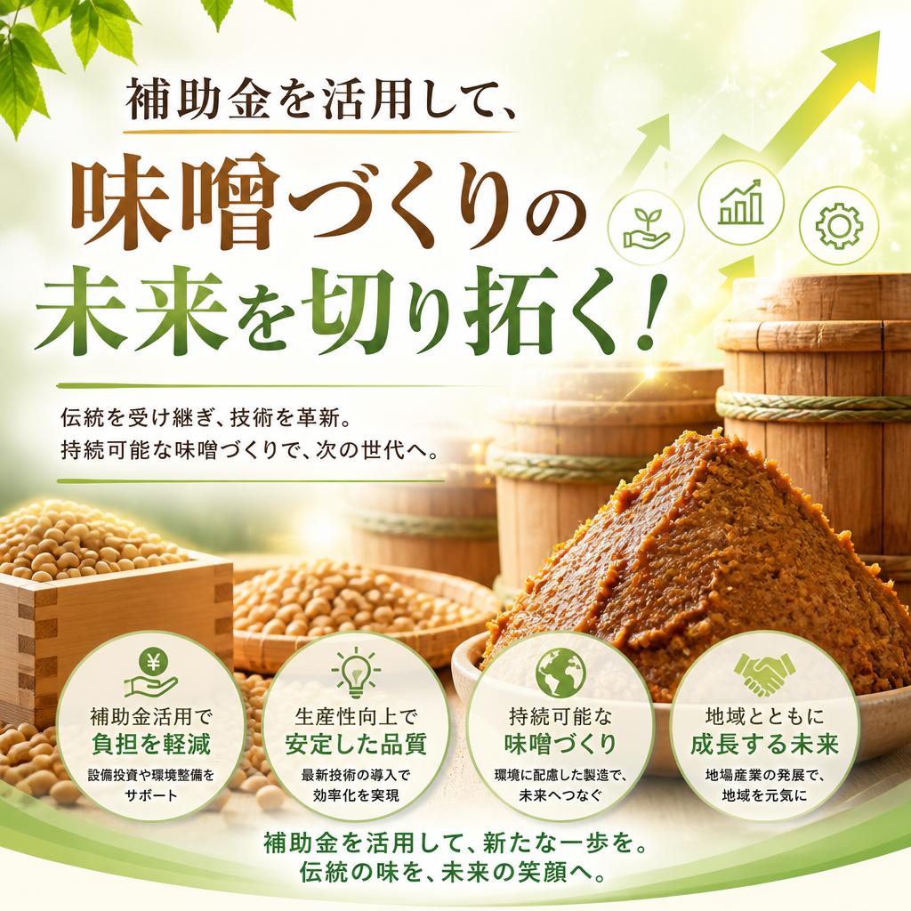 補助金を活用して、味噌づくりの未来を切り拓く！